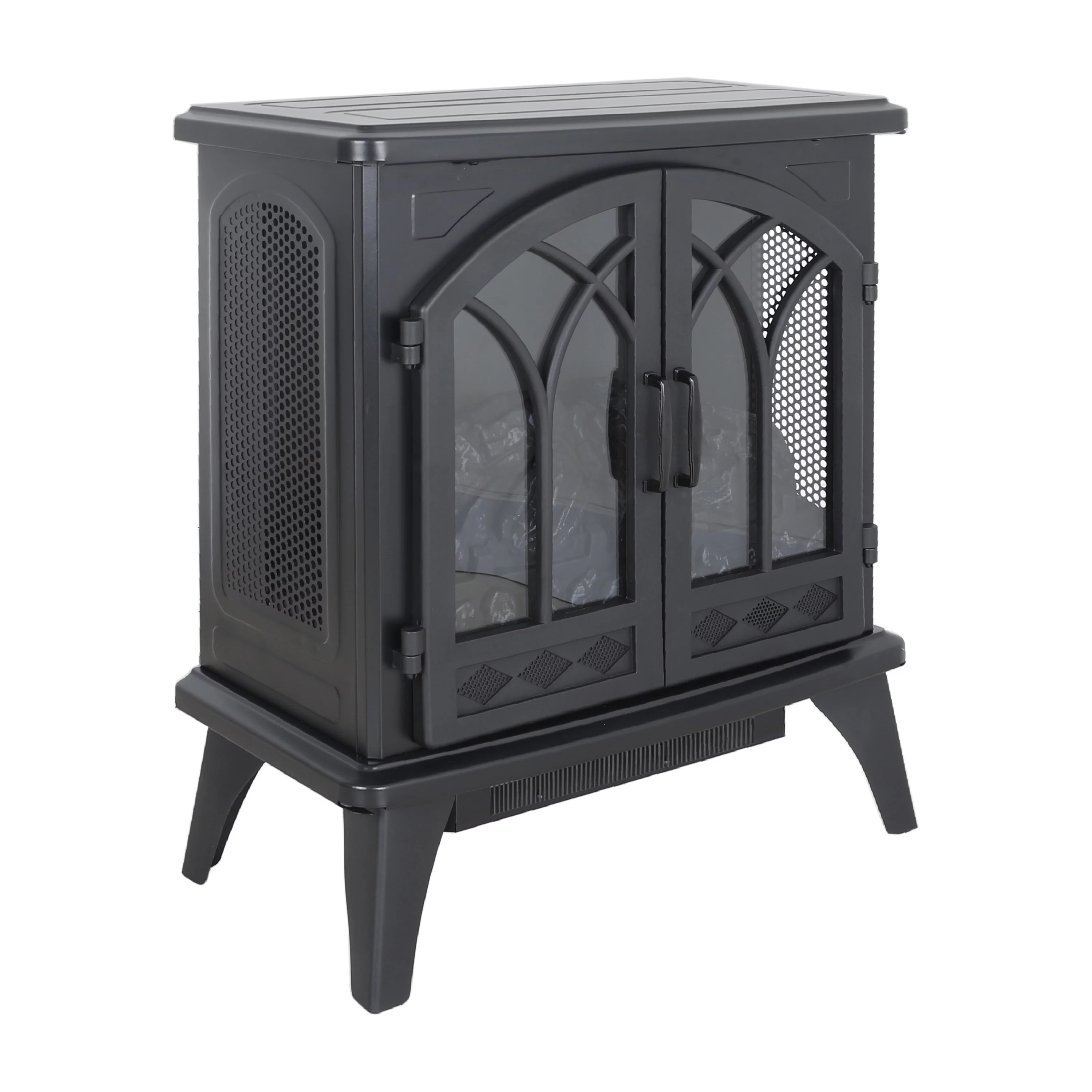 24 Inch 3D Infrared Electric Stove with Remote Control Simulating Small Stove