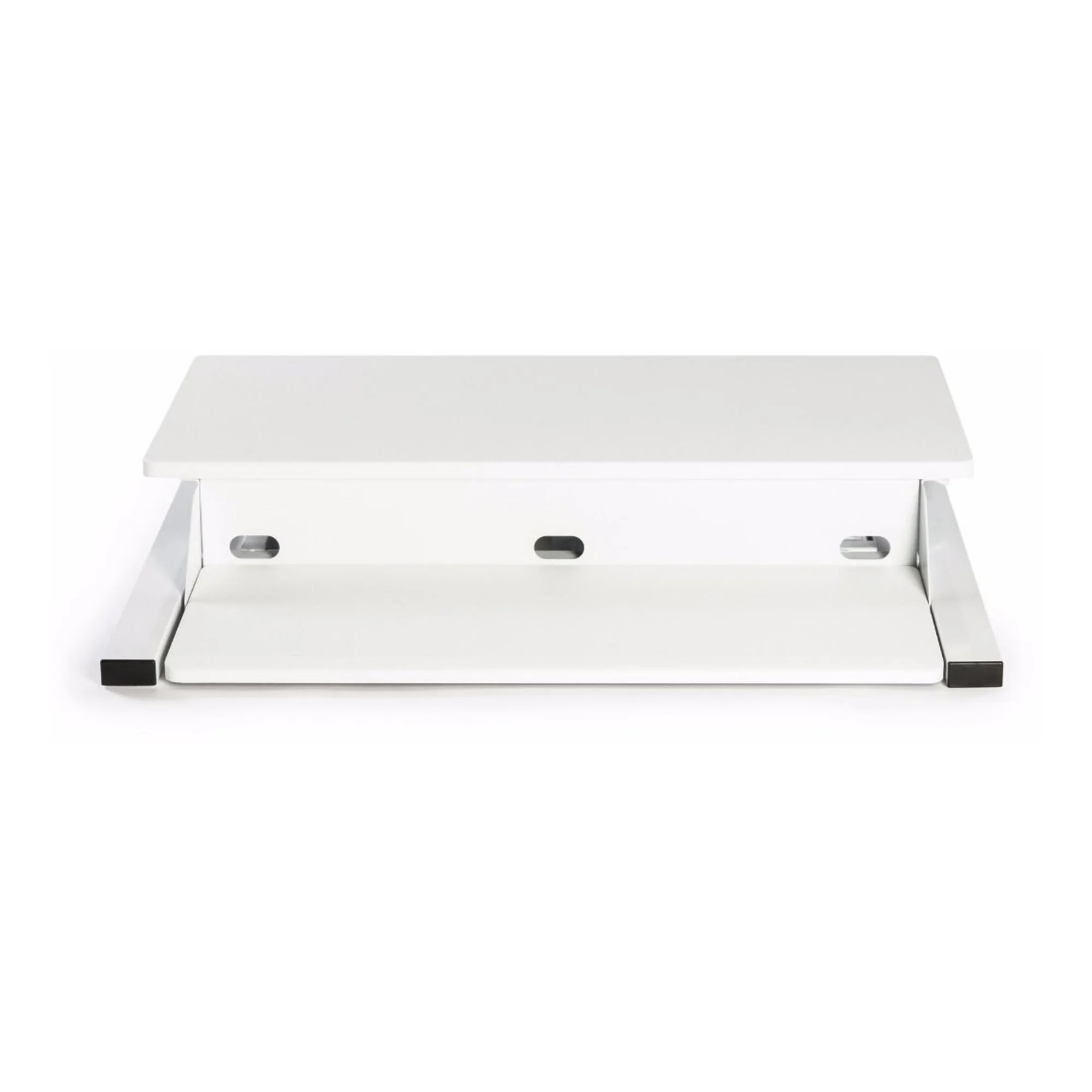 Two-Tier Pneumatic Standing Desk Converter - White