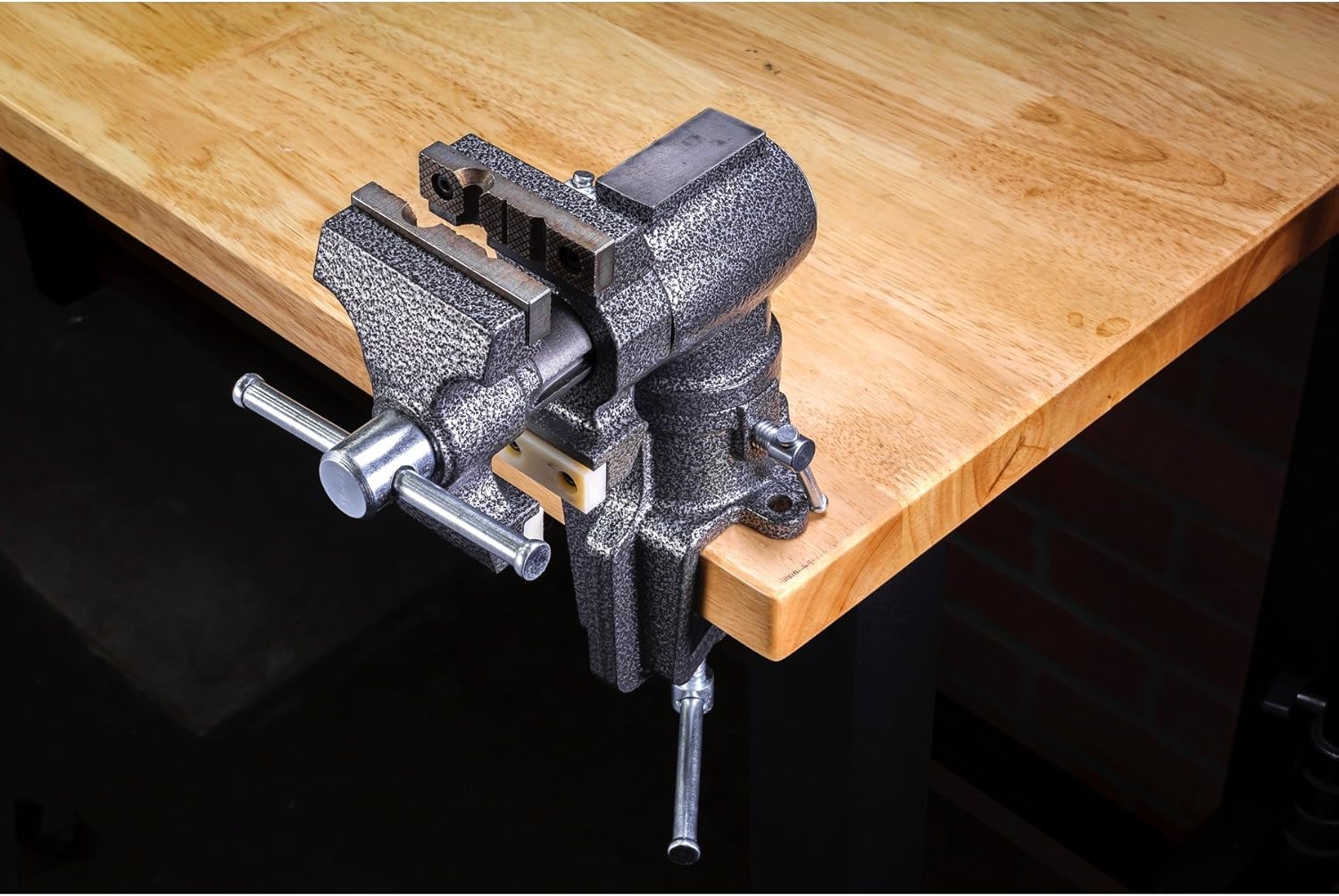 2-1/2 inch Mini Jaw Portable Clamp-on Table Bench Third Hand Vise Swivels and Rotates 360°, 1-1/2 inch and 2-1/2 inch Jaws, Soft Jaw Covers, Jewelry, Hobby, Crafts, Clamp or Bolt-on - 240006