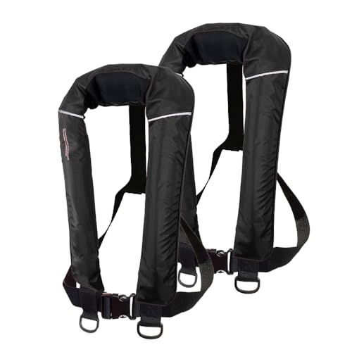2Pcs/pack USCG Type V Approved Automatic Inflatable Life Jacket Vest with 33gram Cartridge for Adult