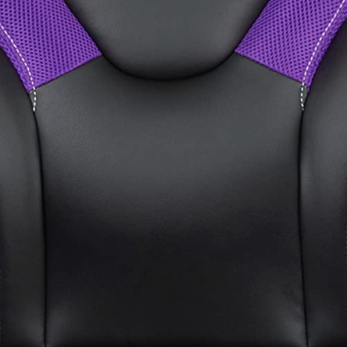 Flash Furniture X10 High-Back LeatherSoft Racing Style Gaming Chair with Flip-Up Arms, Ergonomic Padded Swivel Computer Chair, Blue/Black