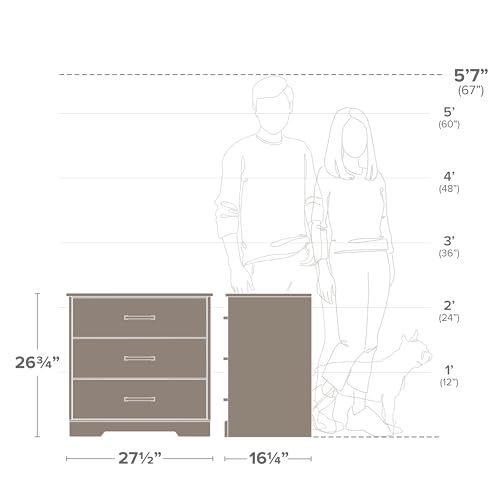 Prepac Sonoma Traditional Tall Nightstand Side Table with 3 Drawers, Functional Tall 3-Drawer Bedside Table 16