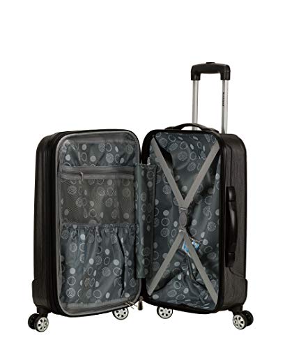 Rockland Melbourne Hardside Expandable Luggage with Spinner Wheels, 2TONENAVY, 2 Piece (20/28)