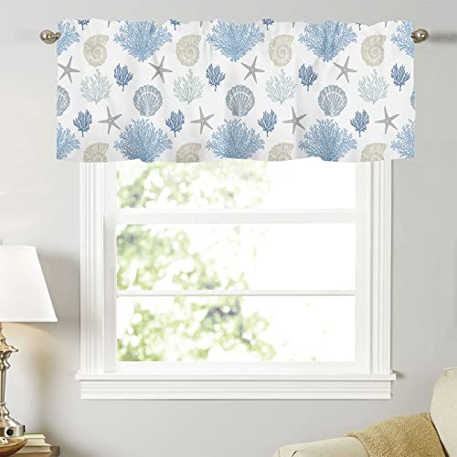 Sage Green Leaf Kithen Curtains Valances for Windows Spring Summer Eucalyptus Leaves Window Valance Farmhouse Short Topper Rod Pocket Curtain for Living Room Bathroom Bedroom Decor 54x18 Inch