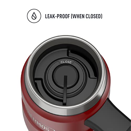 THERMOS Stainless King Vacuum-Insulated Travel Mug, 16 Ounce, Matte Stainless Steel