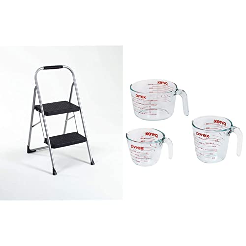 COSCO 2-Step Big Step, Steel Step Stool, Gray