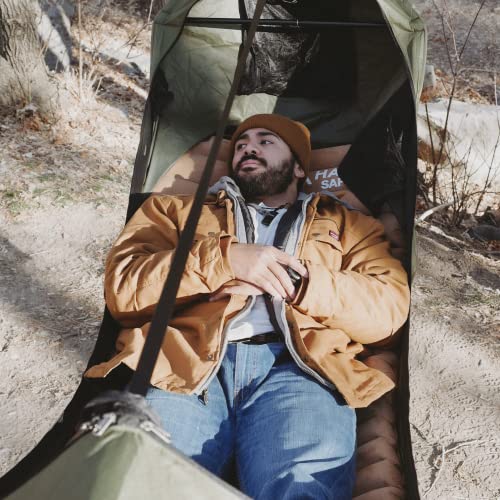 Haven Tents Lay Flat Hammock Tent - Waterproof Tent & Camping Hammock with Mosquito Net - Includes Insulated Pad and Rainfly - Haven Tent, Haven XL, Haven Safari