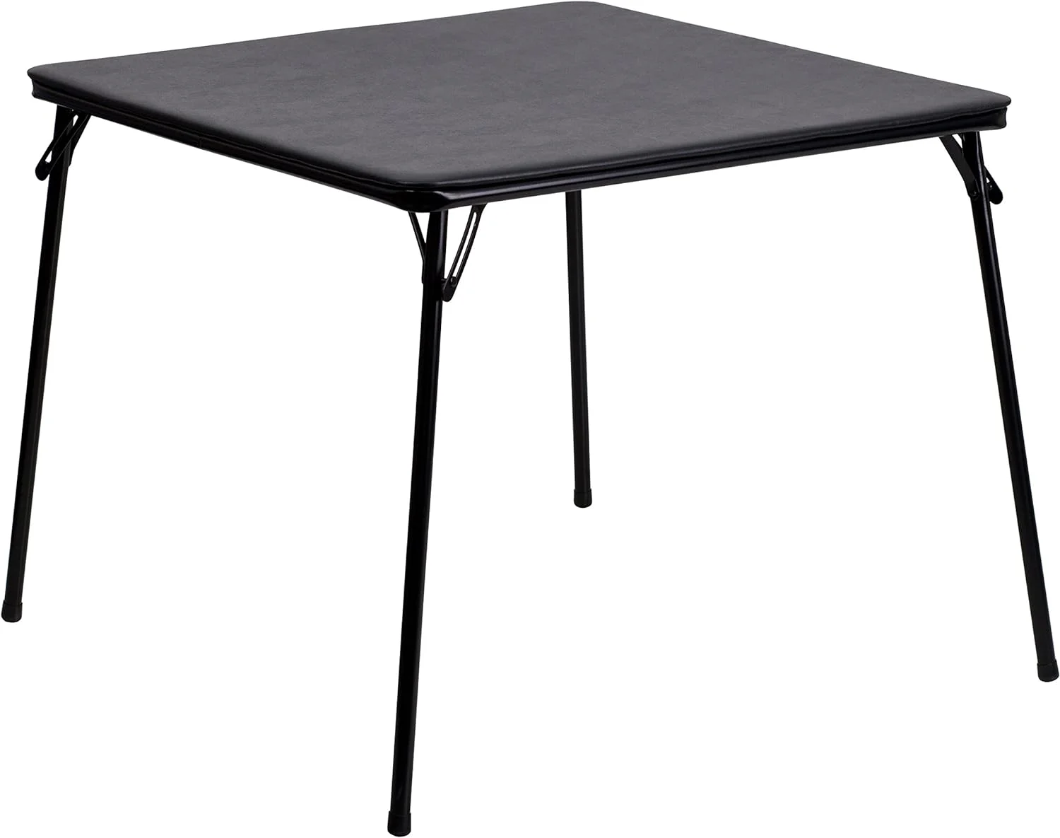 Black Folding Card Table - Lightweight Portable Folding Table With Collapsible Legs