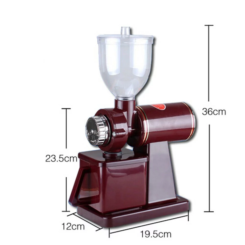OUKANING 110V Electric Automatic Coffee Bean Grinder Auto Mill Coffee Bean Espresso 150g/min Red