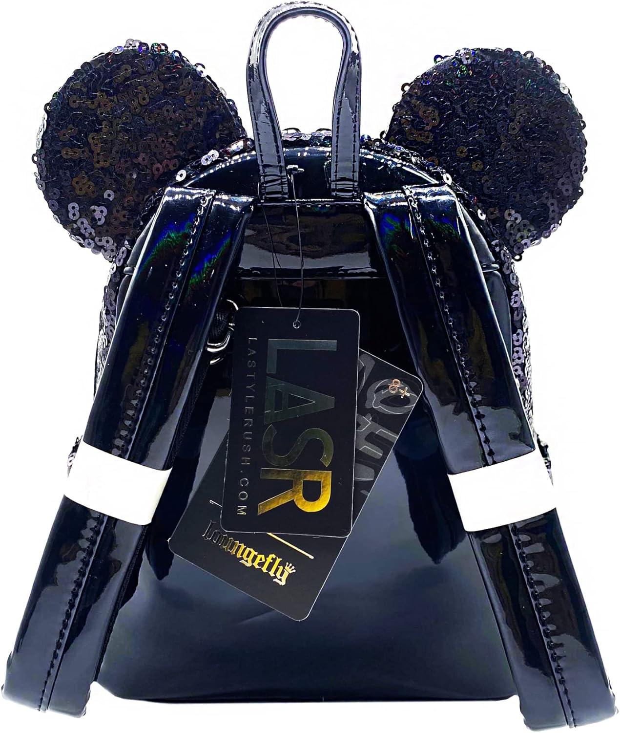 Loungefly X LASR Exclusive Disney Celestial Dreams Black Holographic Sequin Minnie Mini Backpack - Fashion Cosplay Disneybound Cute Backpacks