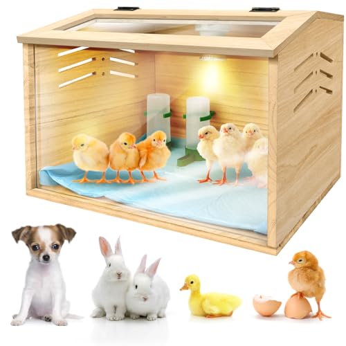 Chicken brooder Box,Chick brooder,brooder Box for Chicks,Small Chicken coop,Baby Chicken Supplies,Chick brooder Box,Quail cage,Quail coop,Measures Approximately 15.7 X 12 X 12 inches
