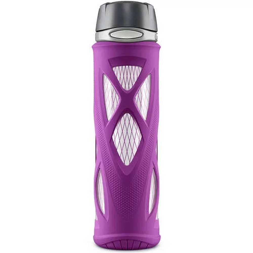 Zulu Atlas 20 oz Glass Water Bottle with Flip Lid