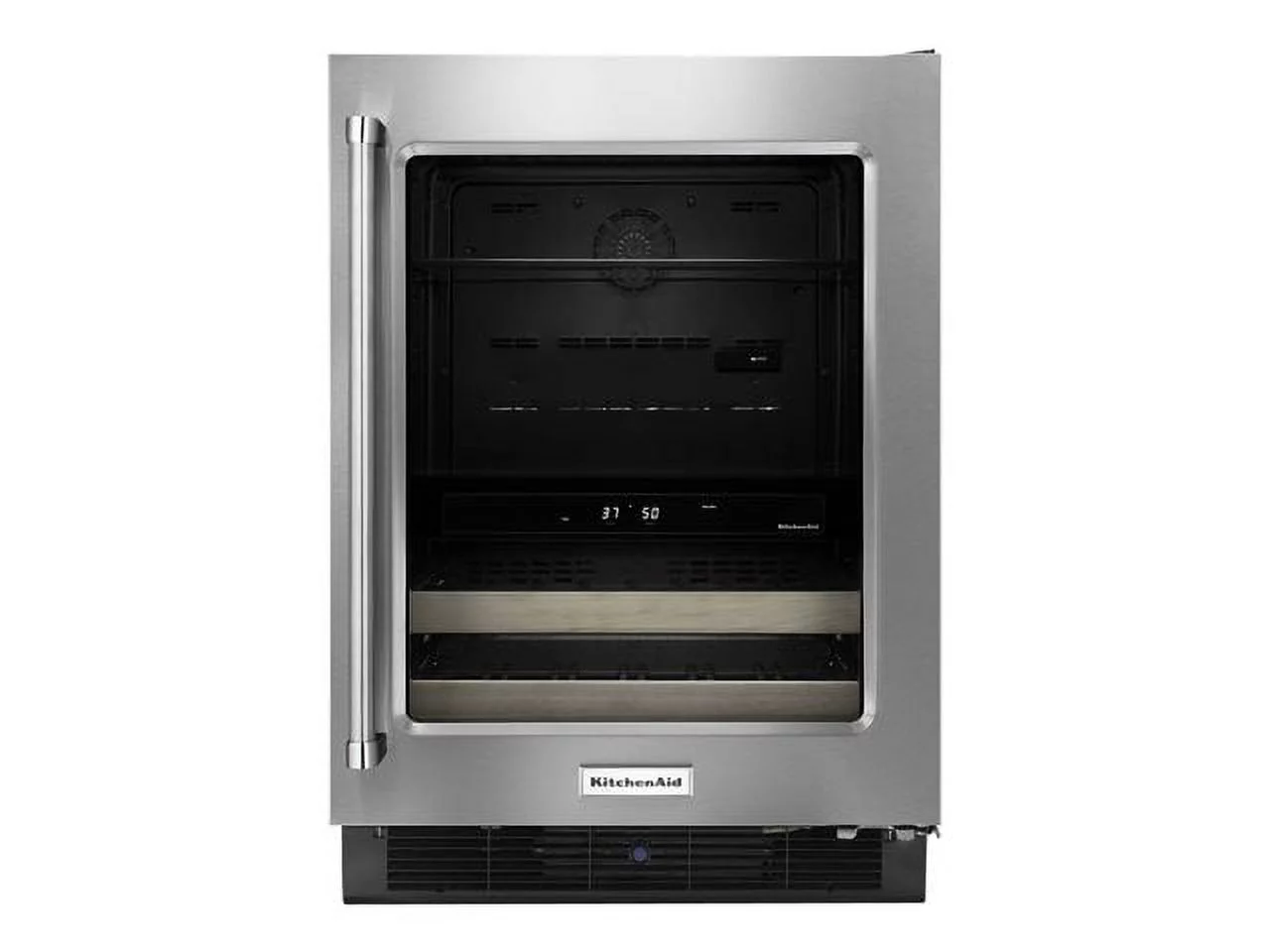 KitchenAid KUBR204ESB - Wine cooler/refrigerator - niche - width: 24 in - depth: 24 in - height: 34.4 in - 4.8 cu. ft - stainless steel