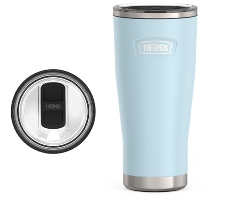 THERMOS ICON SERIES, Stainless Steel Cold Tumbler with Slide Lock, 24 Ounce, Sandstone