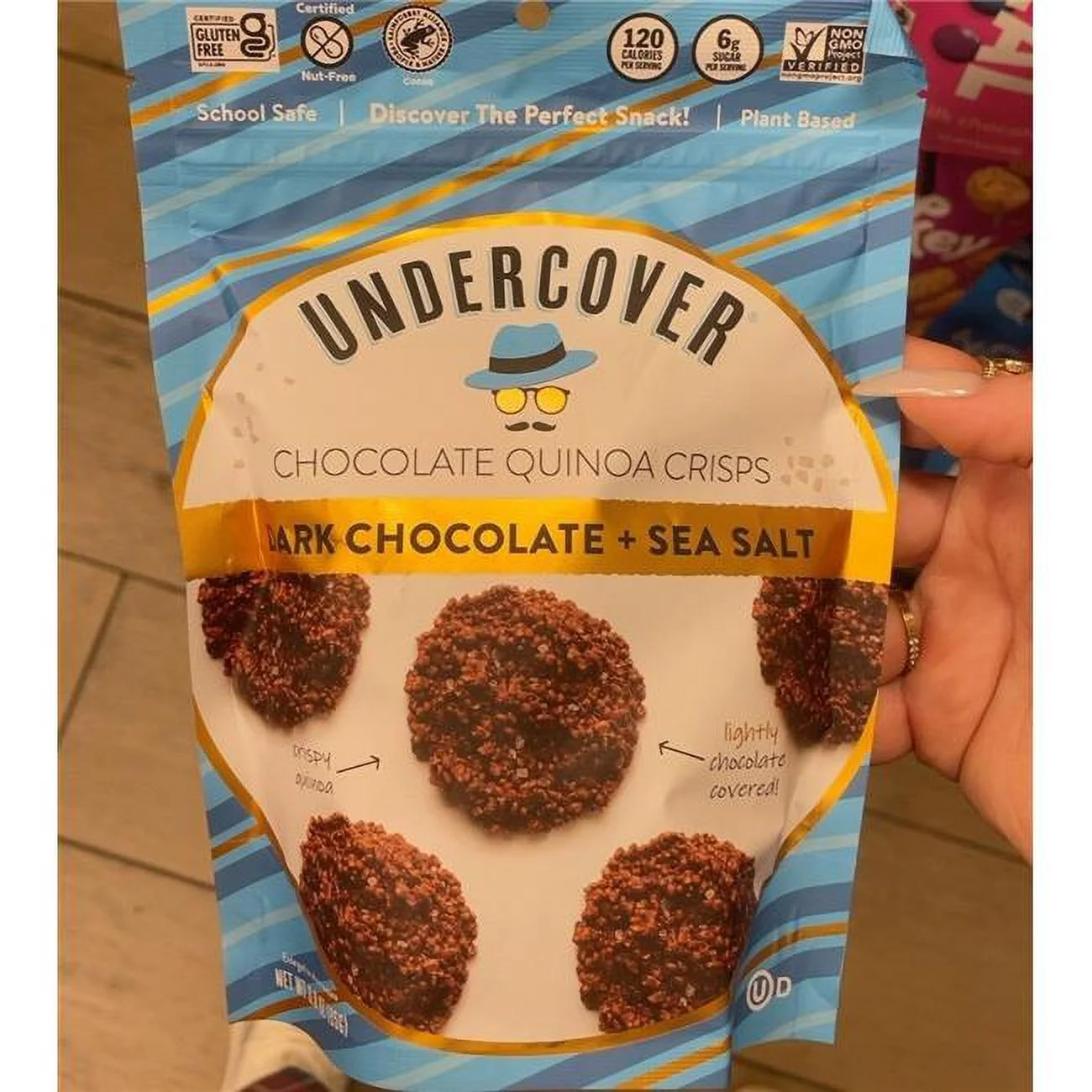 Undercover Quinoa 2301931 3 oz Quinoa Dark Chocolate Sea Salt Bites - Pack of 12