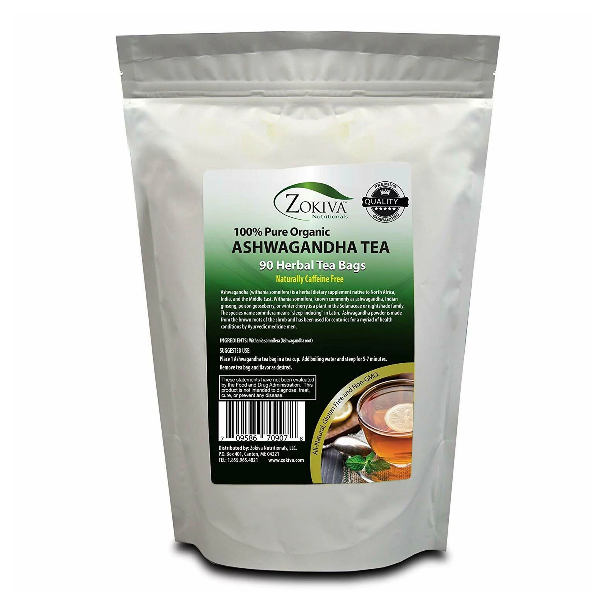 Ashwagandha Tea Organic 90 Bags (Withania Somnifera) All Natural