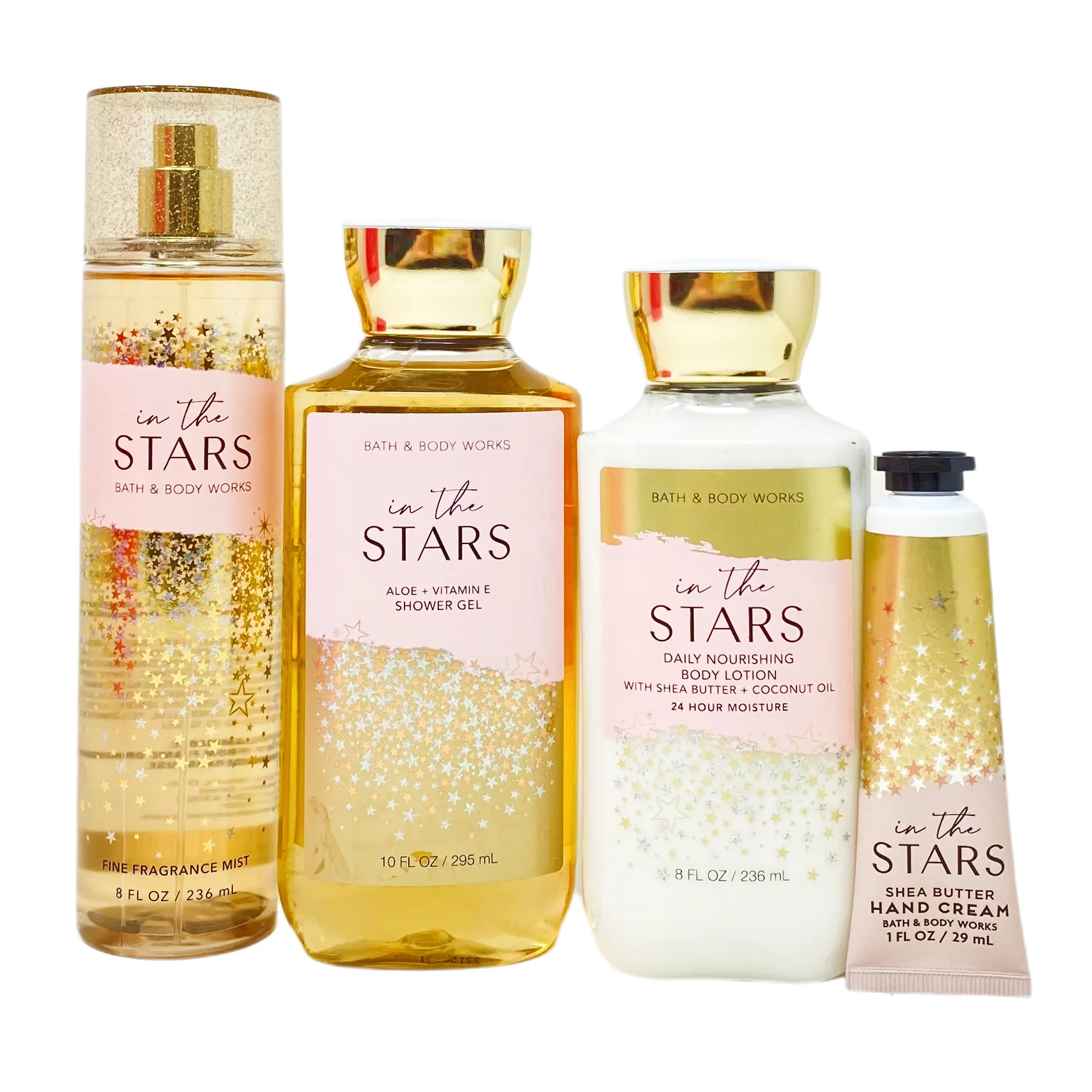 Bath and Body Works In The Stars Gift Bag Set - Fragrance Mist - Shower Gel - Body Lotion - Hand Cream - Full Size
