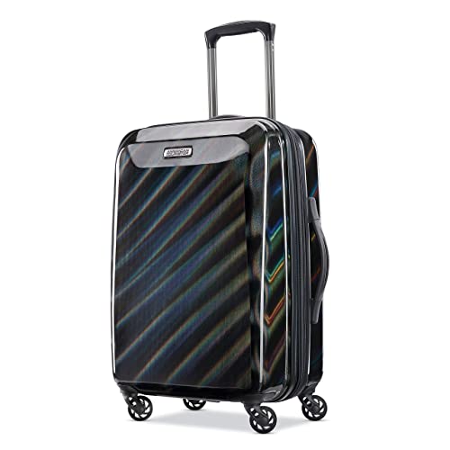 American Tourister Moonlight Hardside Expandable Luggage with Spinner Wheels, Blue Terazzo, 2-Piece Set (20/28)