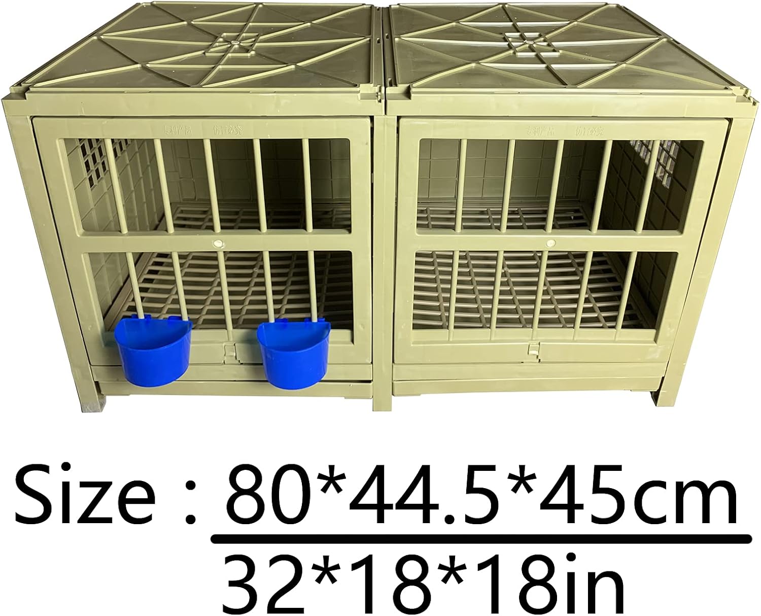 SRRPS PIGEON Pigeon Cage Plastic Pigeon Pairing Cage Bird Cage Pigeon Nest Box Carrier Combination Package Nest Solid Nest Rest and Pairing 32in, 32x18x18 Inch (Pack of 1)