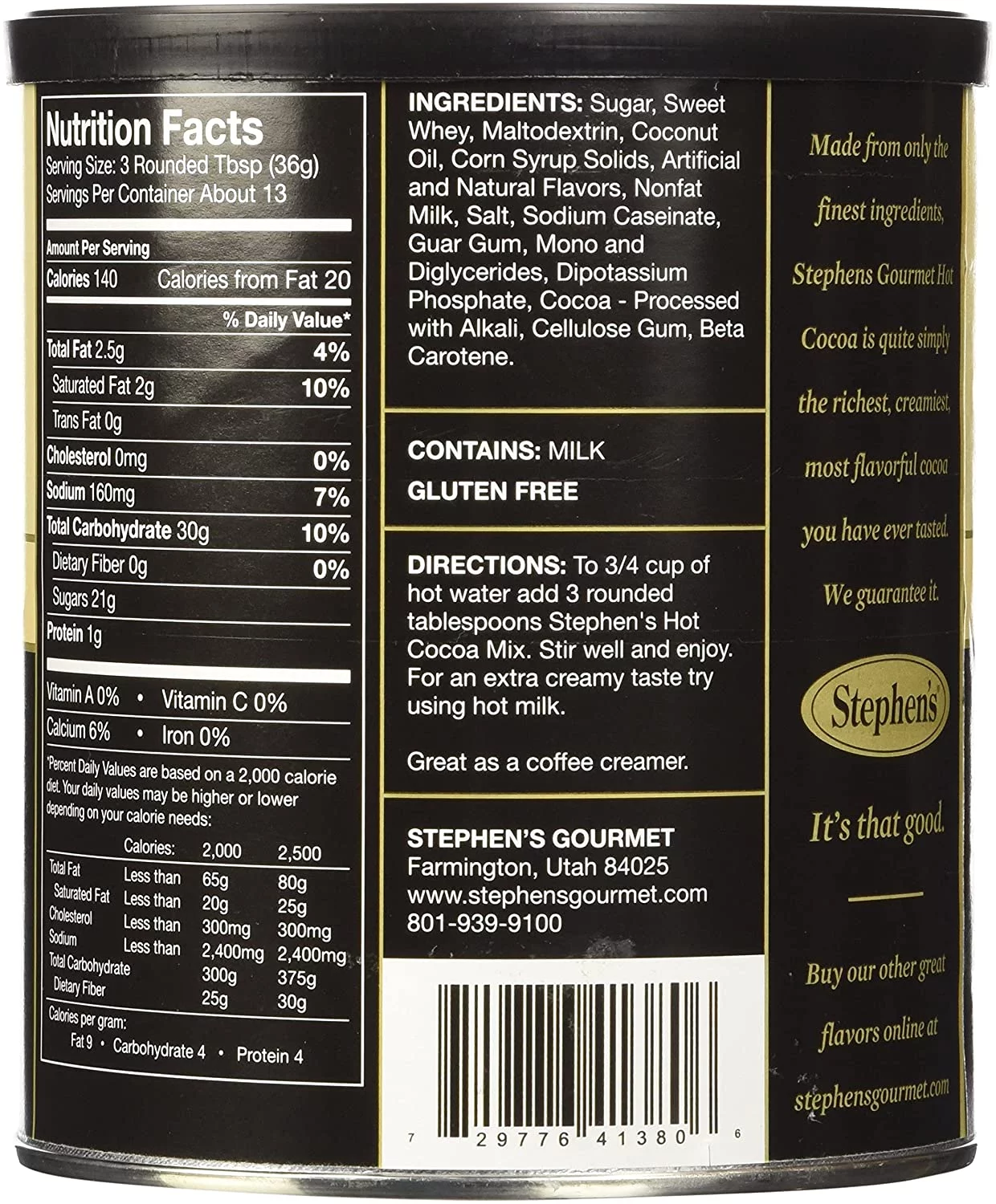 Stephen's White Chocolate Hot Cocoa (Pack of 4)