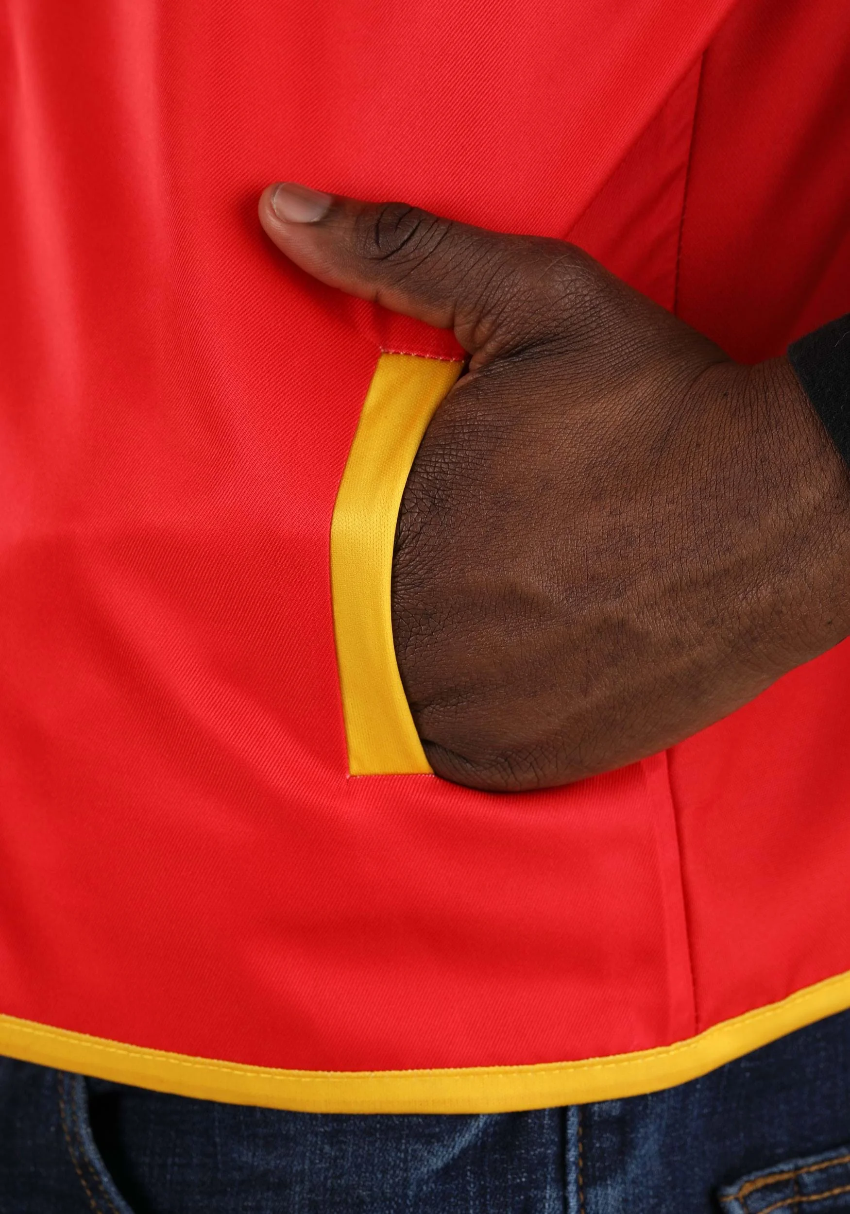 Adult Lightning McQueen Crew Hat & Vest Costume Kit