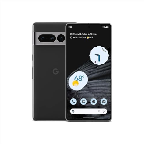 Google Pixel 7 Pro - 5G Android Phone - Unlocked Smartphone with Telephoto/Wide Angle Lens, and 24-Hour Battery - 128GB - Obsidian