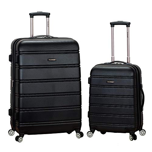 Rockland Melbourne Hardside Expandable Luggage with Spinner Wheels, 2TONEBLUE, 2 Piece (20/28)