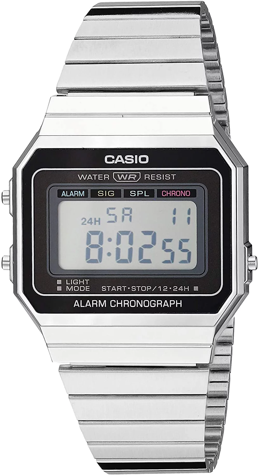 Casio Men's Slim-Digital Stainless Steel Watch