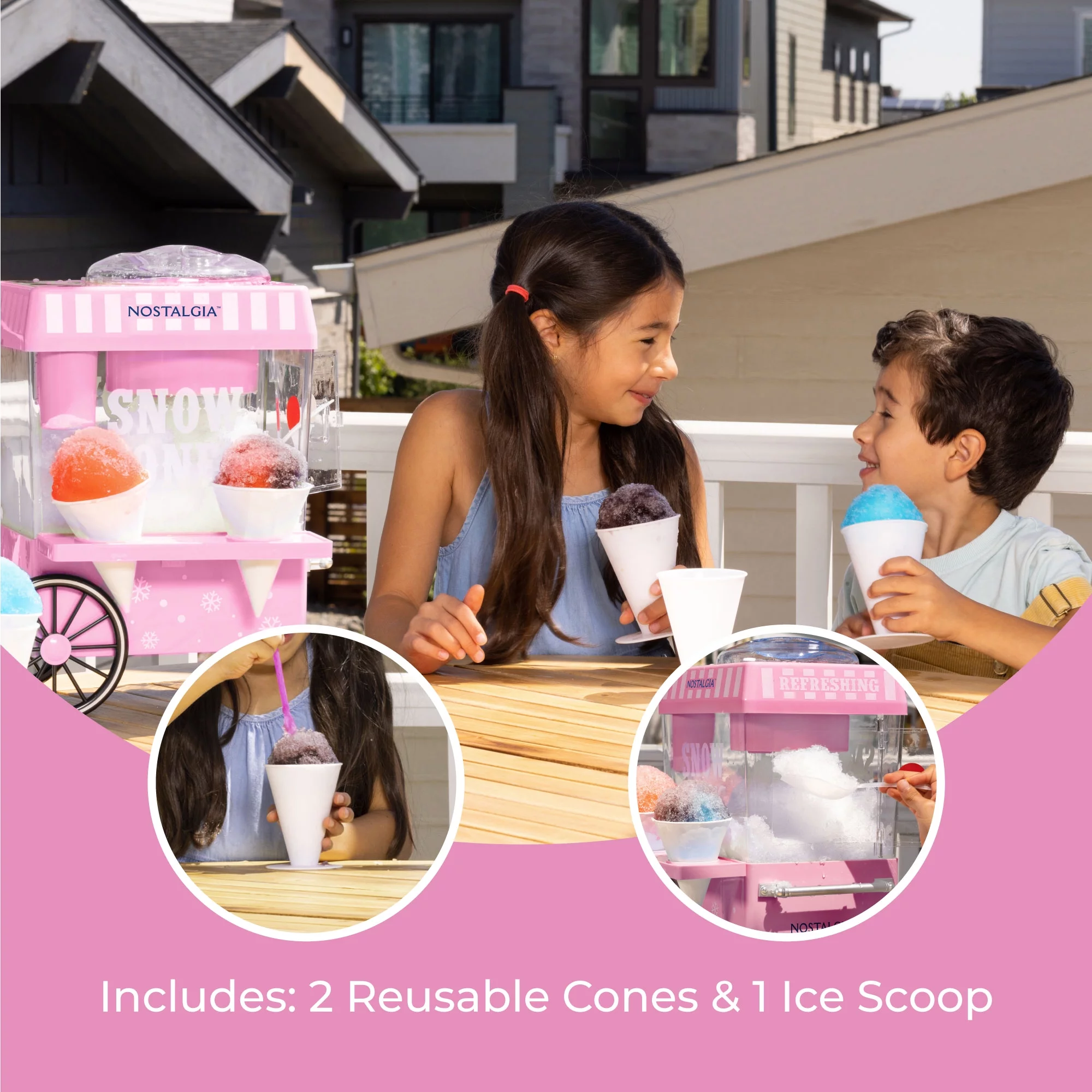 Nostalgia NSCM525PK Snow Cone Maker Pink