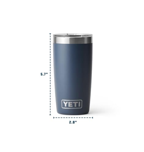 YETI Rambler 10 oz Tumbler, Stainless Steel, Vacuum Insulated with MagSlider Lid, Firefly Yellow