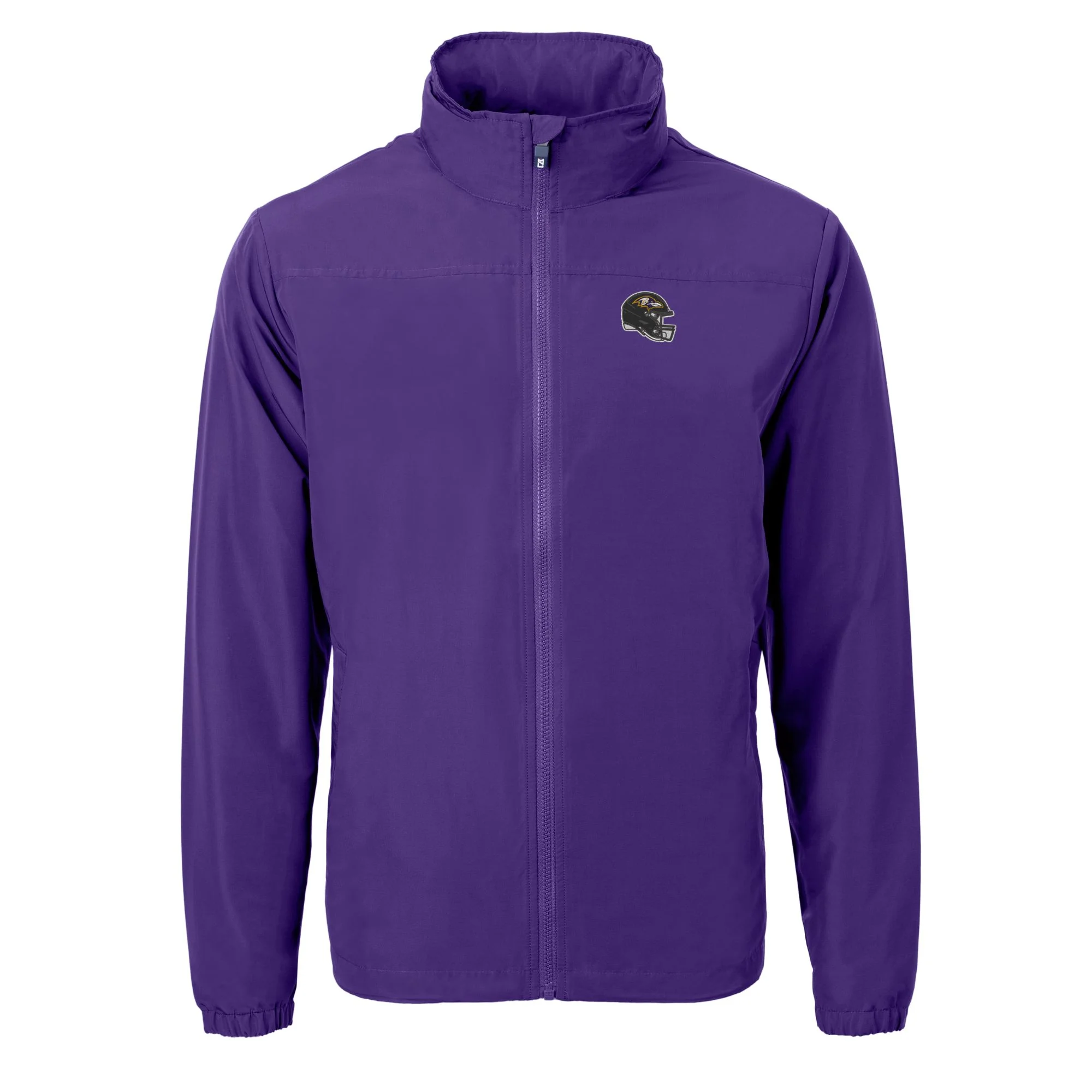 Men's Cutter & Buck  Purple Baltimore Ravens Helmet Charter Eco Recycled Full-Zip Jacket