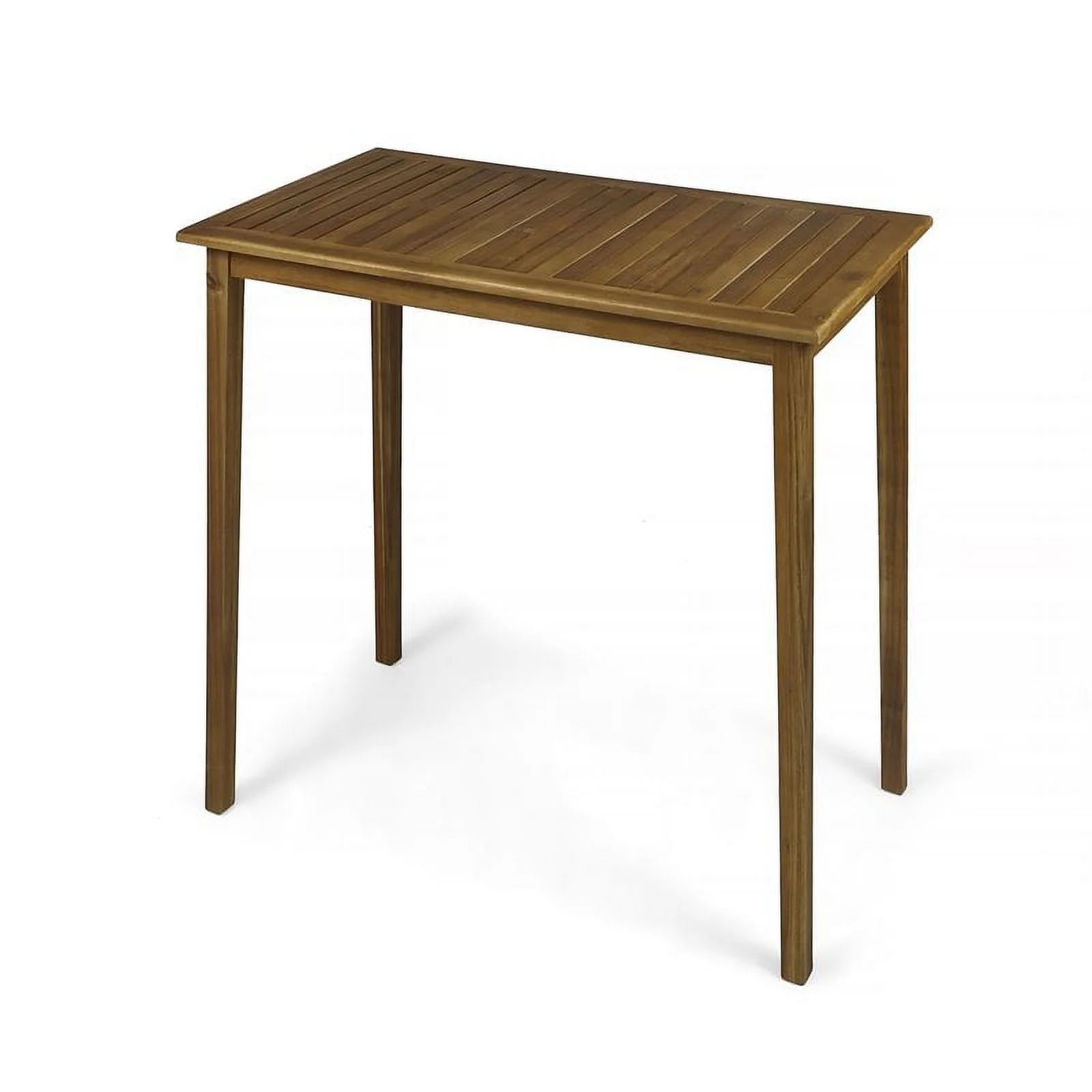 Afuera Living Rectangle Modern Wood Outdoor Bar Table in Teak