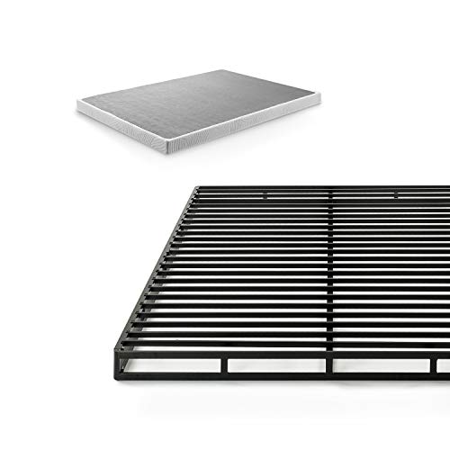 ZINUS Quick Lock Metal Smart Box Spring, 9 Inch Mattress Foundation, Strong Metal Structure, Easy Assembly, Queen, White