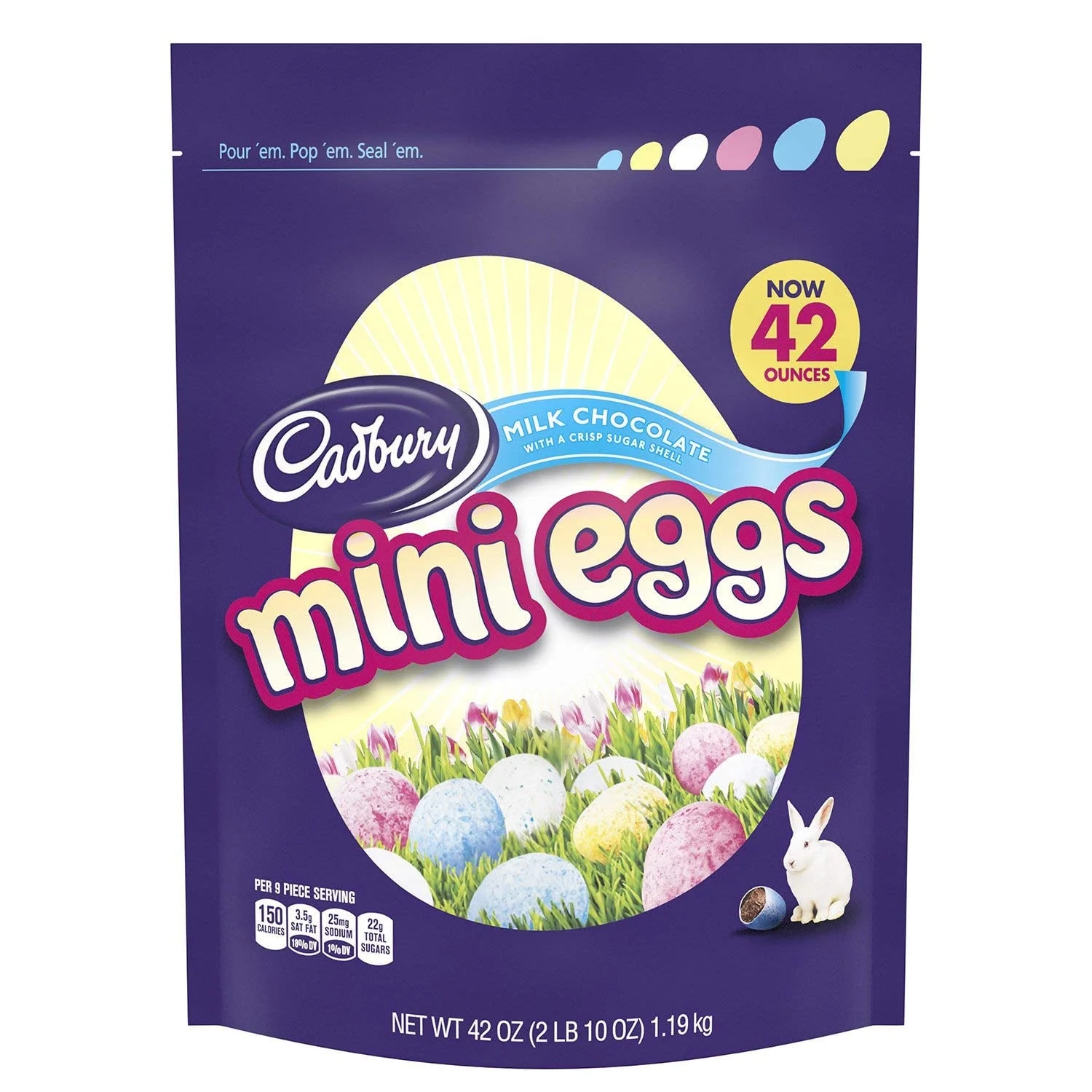 Cadbury Mini Eggs Milk Chocolate With Crisp Shell Candy, 42 oz.