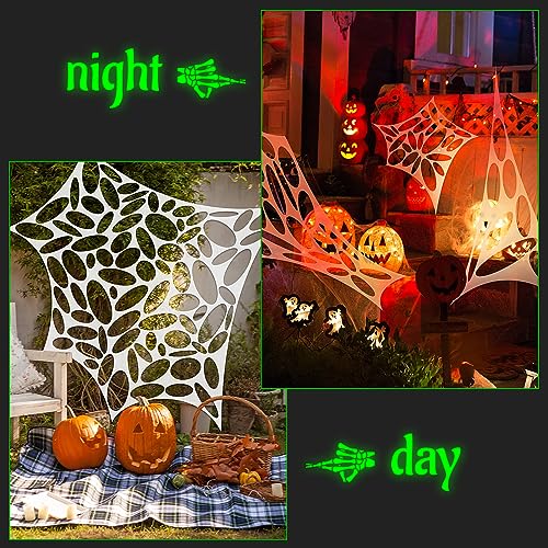 Homgaty 【Creepy Halloween Mask】+ 【650 Sqft Giant Halloween Spider Web】