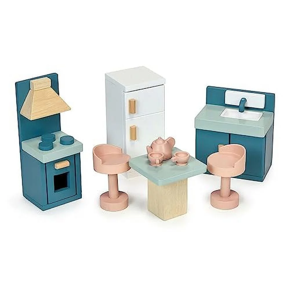 Mentari Kitchen Dollhouse Furniture Set, 7.87-inch Length, Wood (MT7623)