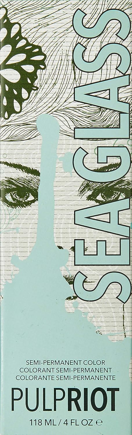 Pulp Riot Semi-Permanent Hair Color for Unisex, Sea Glass Light Green, 4 Ounce