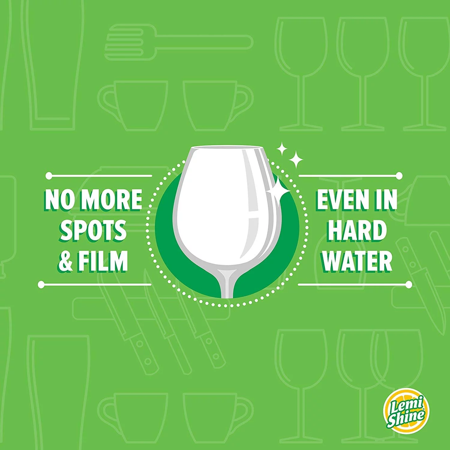 Lemi Shine Booster Dishwasher Detergent Additive 3-Pack 12 oz ea. Eliminates Tough Hard Water Stains on Dishes & Glassware Safe, Natural