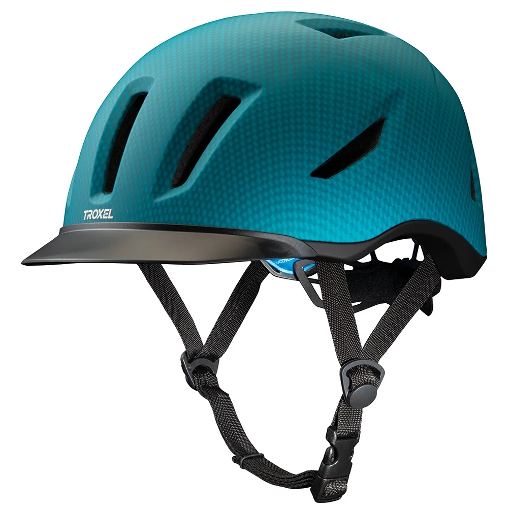 Troxel Terrain Small Teal Carbon Helmet