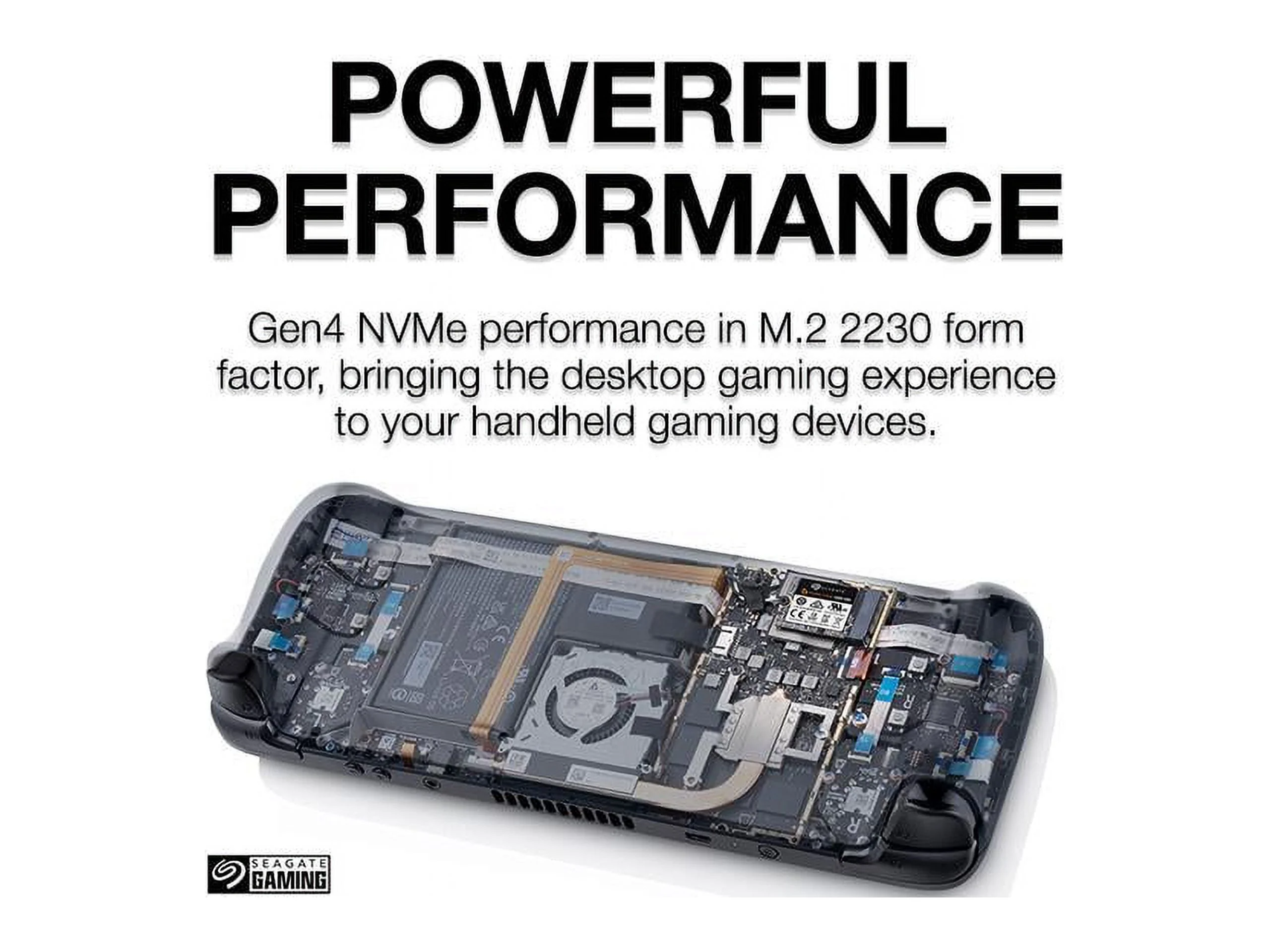 Seagate FireCuda 520N SSD 2TB Solid State Drive - M.2 2230-S2, PCIe Gen4 x4 NVMe 1.4, speeds up to 5000MB/s, compatible with Steam Deck, Microsoft Surface, laptop, with Rescue Services (ZP2048GV3A002)