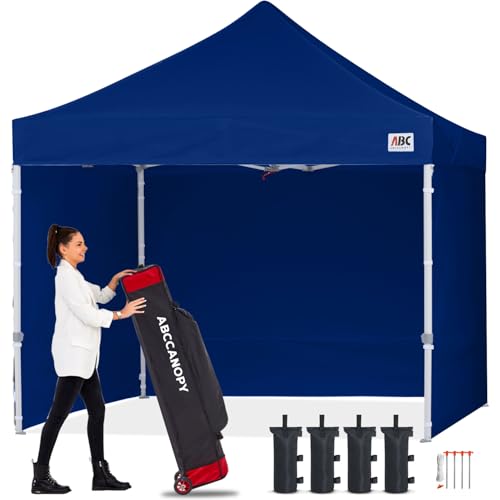 ABCCANOPY Easy Pop Up Canopy Tent with Sidewalls 10x10 Commercial -Series, White
