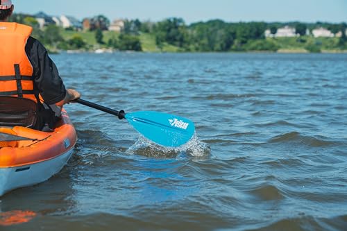 Pelican- Standard Kayak Paddle - Aluminum Shaft and a Durable Polypropylene Blade - 0/65° Blade Angle - with Drip Ring