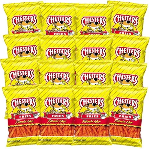 Chester's Flamin' Hot Fries , 1.75 ounce bags (Pack of 16)
