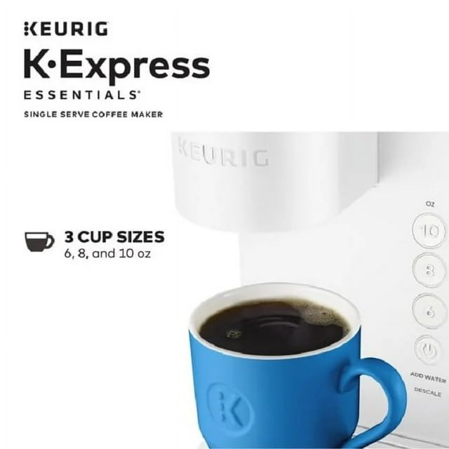 KeurigK K-Express Essentials Single Serve K-Cup Pod Coffee Maker, Fast & Fresg-Brewed & Travel Mug Friendly & 36oz Removable Reservoir (Black), Compact