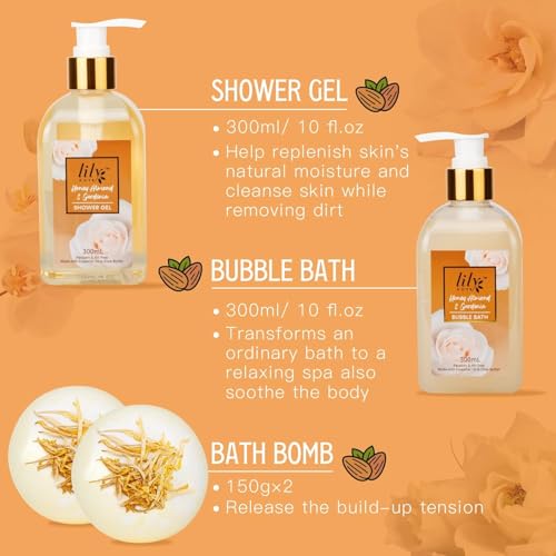 Bath Spa Gift Baskets Set Gifts for Women Coconut Bath and Body Spa Set Bath Spa Gift Set for Christmas Birthday Gifts Works Skin Care Gifts Set for Men Father's Day Mother‘s Day Spa Kit