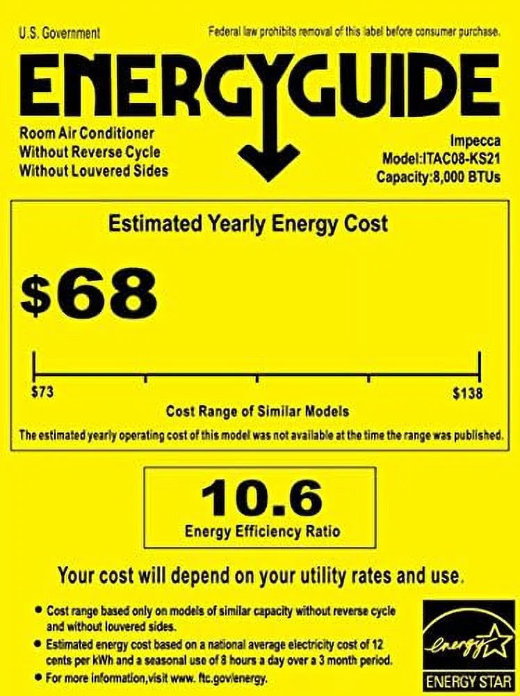 BTU/H Electronic Through The Wall Air Conditioner, 5-15P/110