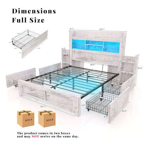 Queen Bed Frame with 49.6