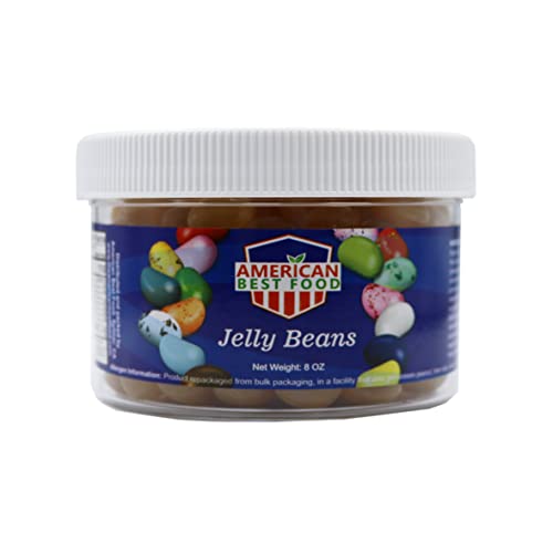 American Best Food All Flavor Jelly Beans In Jar 8 oz (Black Licorice)