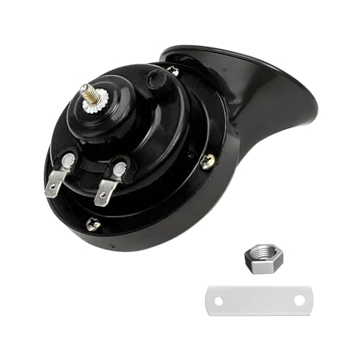 Augeny 300DB Super Loud Car Horn, 12V Waterproof Car Air Electric Snail Horn, Auto High Low Tone Horn Replacement, Universal Accessories for Car, Motorcycle, Truck, Bike, Boat