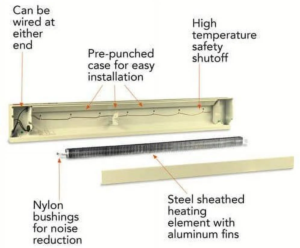 Electric Baseboard Heaters 500 Watts 30 In Length